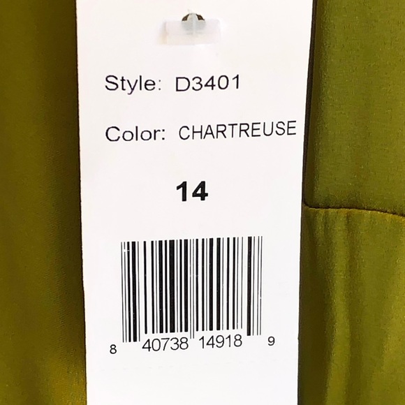 Alexia Admor Chartreuse Mock Neck Satin Midi Dress - Picture 8 of 11
